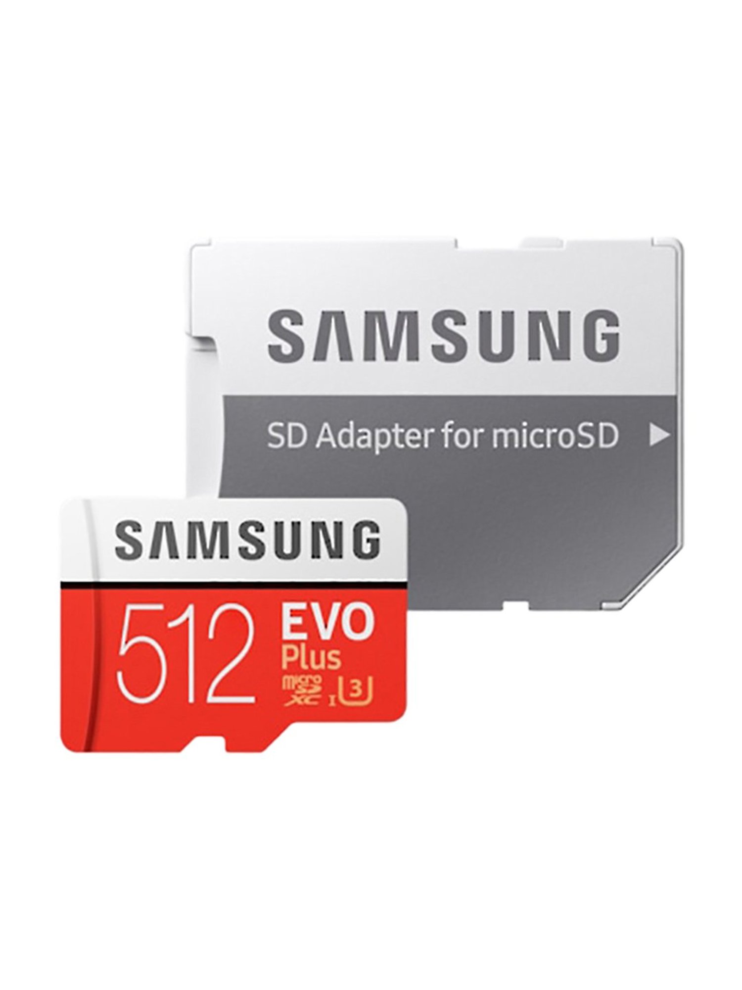 Samsung EVO Plus 512GB Micro SDXC Memory Card with Adapter (Red/Grey)