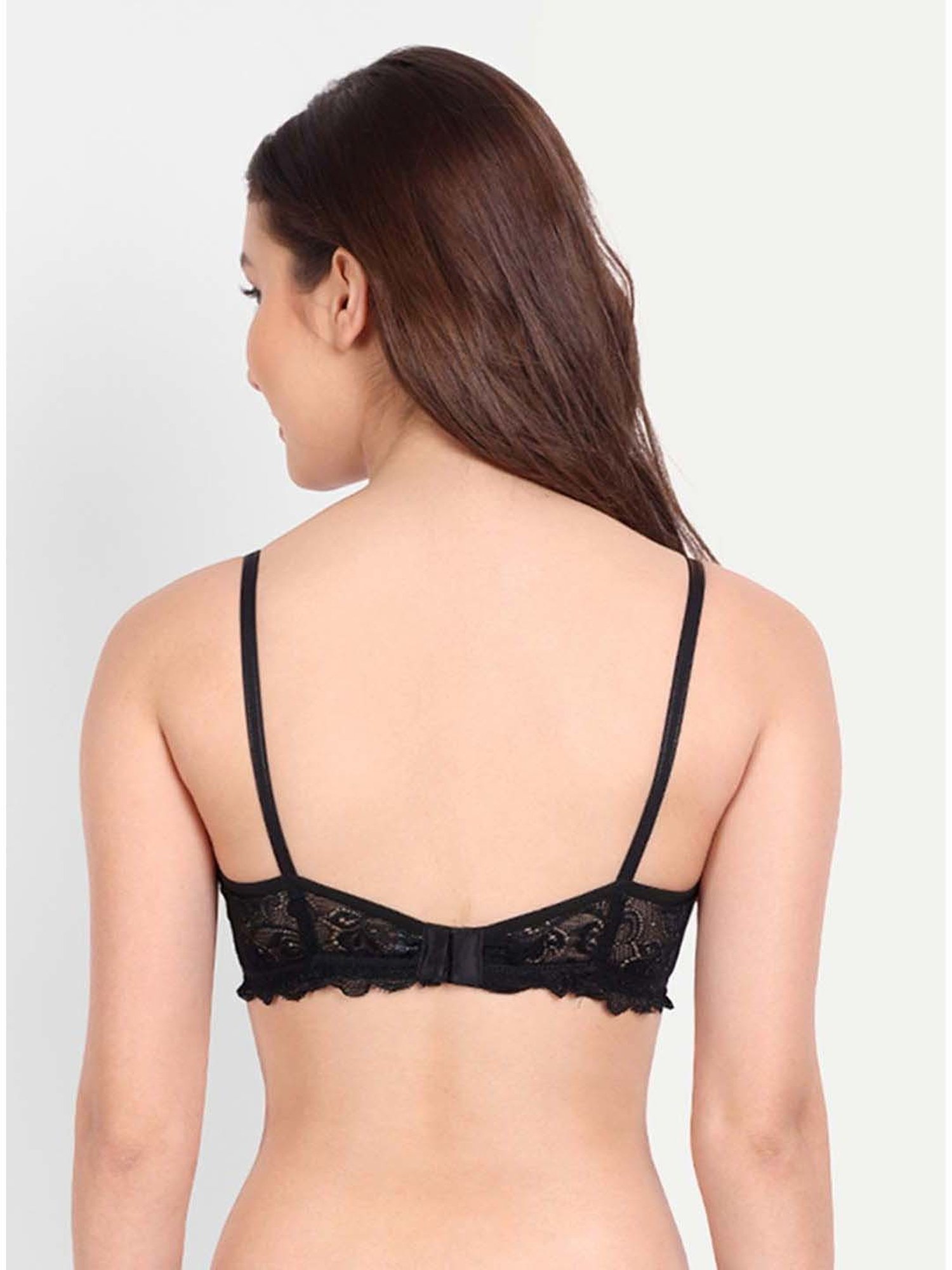 FIMS: Fashion is my Style Blue & Hot Pink Lace Work Everyday Bras - Pack Of 3