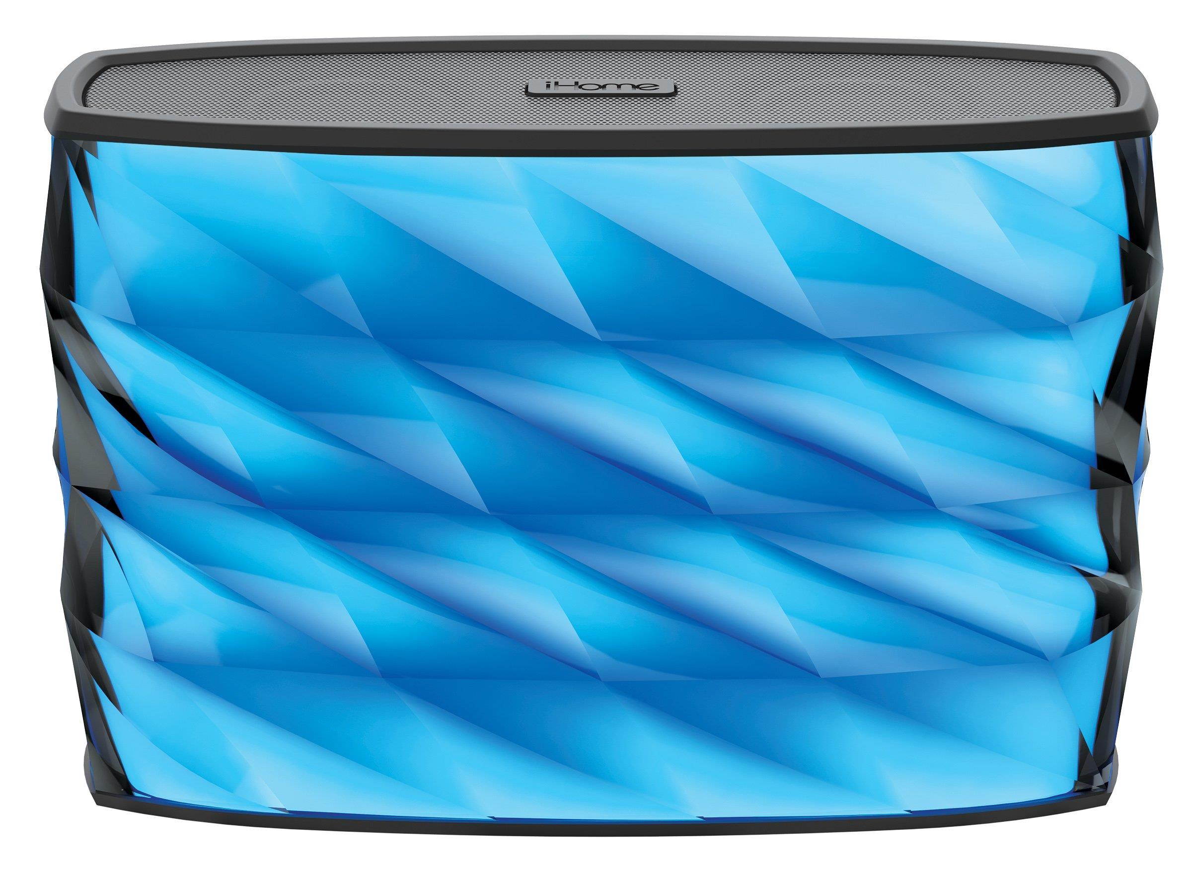 iHome iBT84 Portable Splashproof Color Changing 10 Hour Rechargeable Bluetooth Stereo Speaker with Speakerphone and Built-In Power Bank