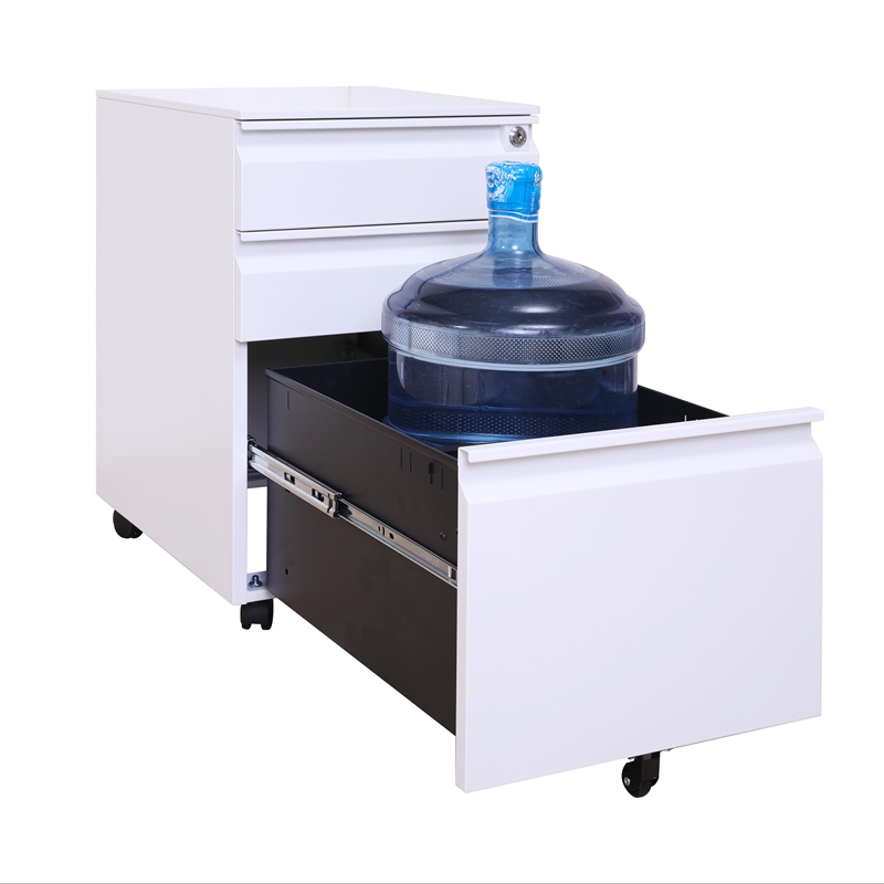 3 Drawer Mobile File Cabinet with Lock, Metal Filing Cabinet Legal/Letter Size, Fully Assembled Except Wheels