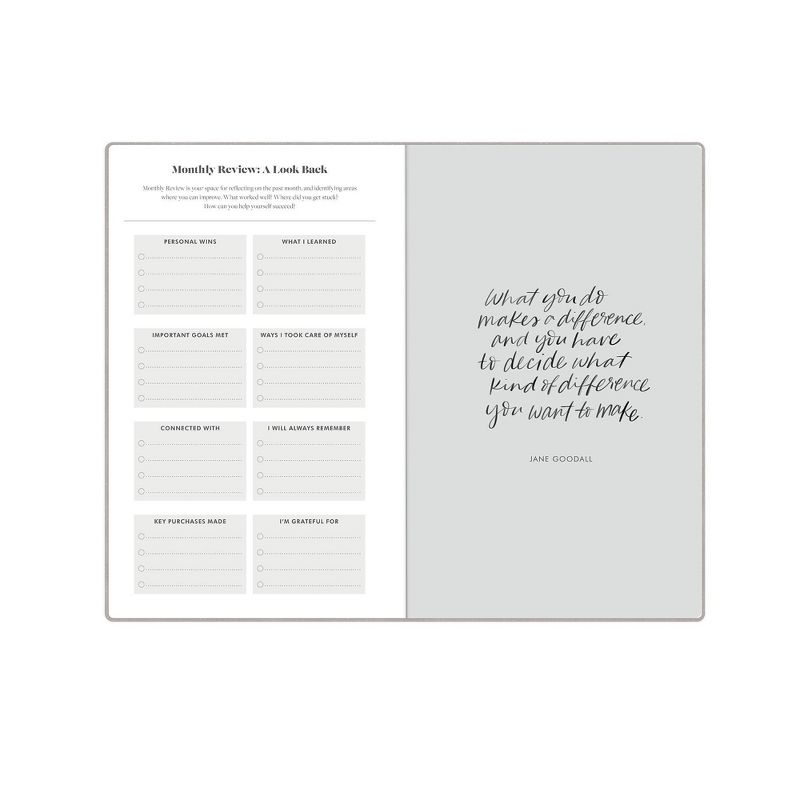 2021 The Everygirl Planner 5" x 8" Faux Leather Weekly/Monthly Bookbound Mist - Blue Sky