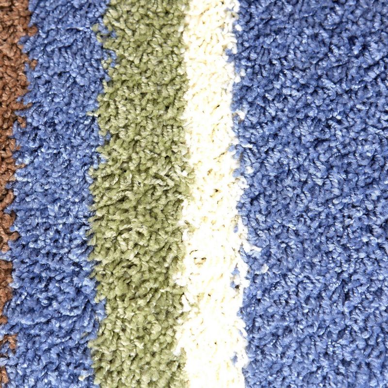 19.6"x31.5" Avalon Comfort Bath Mat Blue/Green - Home Dynamix