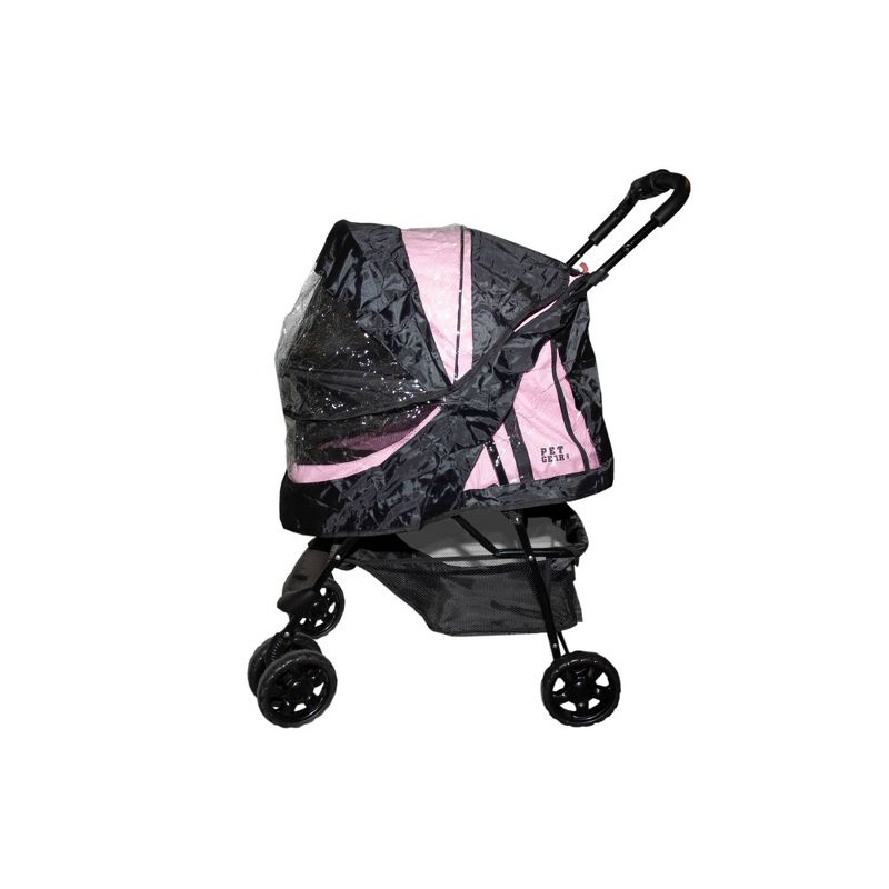 dbest products Pet Smart Cart Carrier Crate Kennel Cage Bag with Wheels and Padded Bed for Airline Airplane Travel with Cats and Dogs, Large (Black)