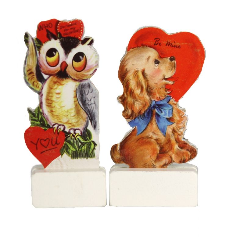 Valentine's Day 4.75" Valentine's Day Dummy Boards Stand Up Love Hearts Primitives By Kathy  -  Decorative Figurines