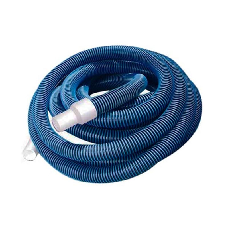 Plastiflex 30 Foot Long Spiral Wound Bosun Vacuum Hose and Swivel Cuff with Durable, Easy to Install Design for Pool Cleaning to Filter Debris, Blue