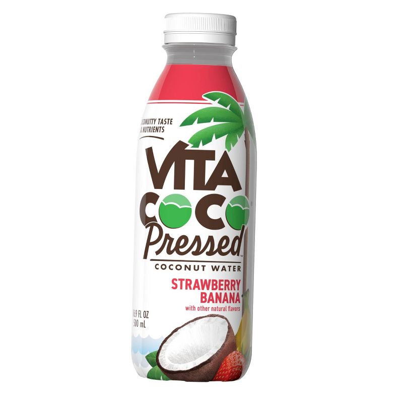 Vita Coco Pressed Strawberry Banana Coconut Water - 16.9 fl oz Bottle