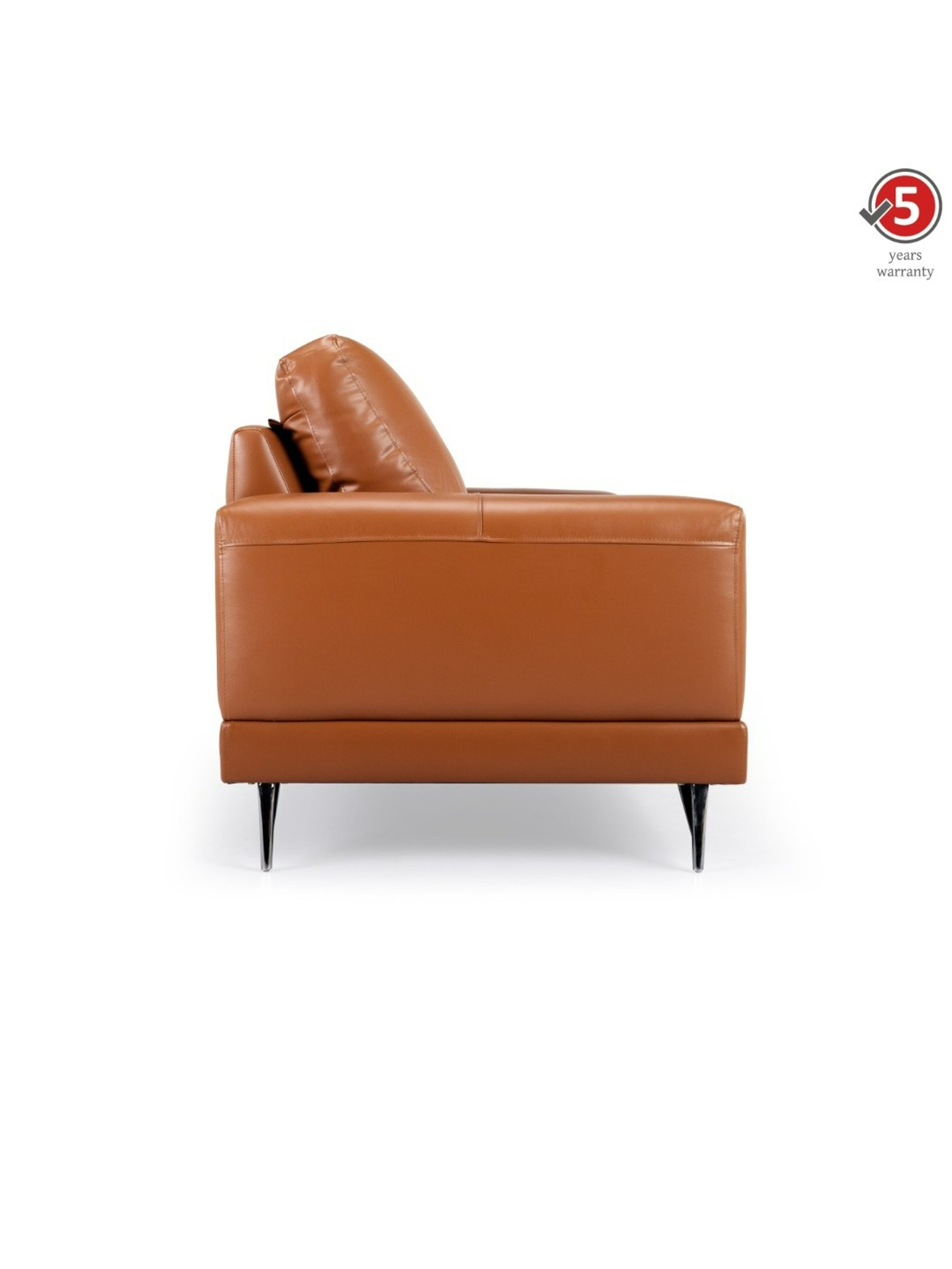 Durian Sanford Contemporary Tan Brown Leather 2 Seater Sofa