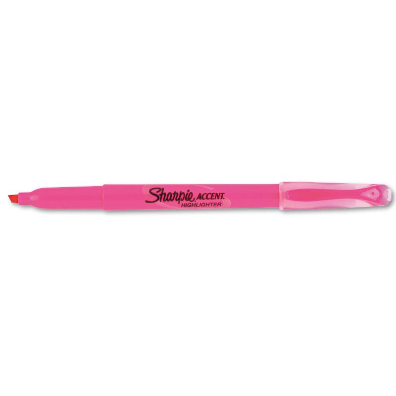 Sharpie Accent Pocket Style Highlighter Chisel Tip Fluorescent Pink Dozen 27009