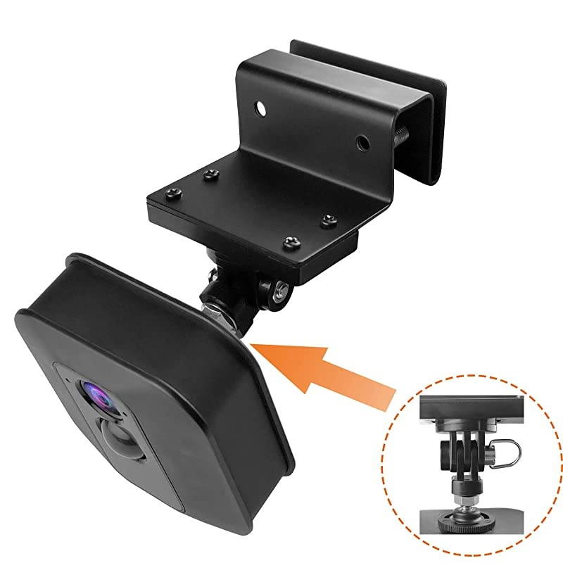 Gutter Mount for Blink XT/XT2 Outdoor Camera with Universal Screw Adapter - Best Viewing Angle for Your Surveillance Camera (2-Pack, Black)