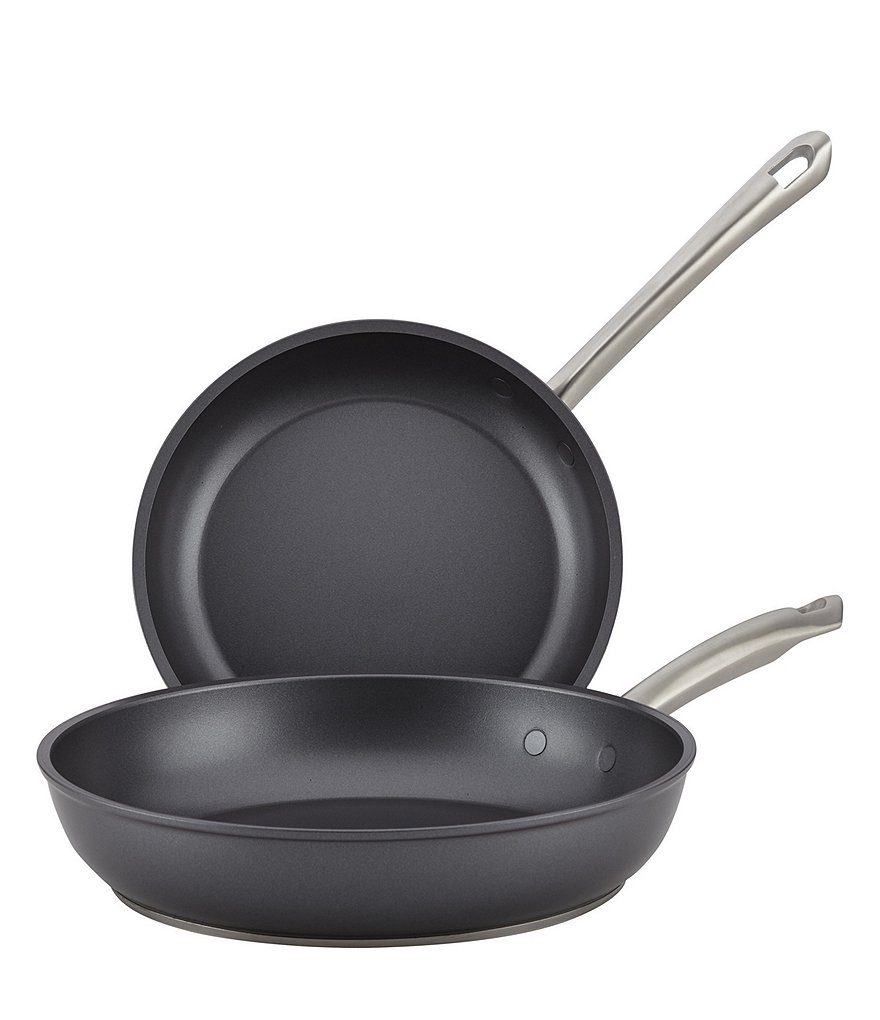 Anolon Accolade Twin Pack 8#double; & 10#double; Open Skillet