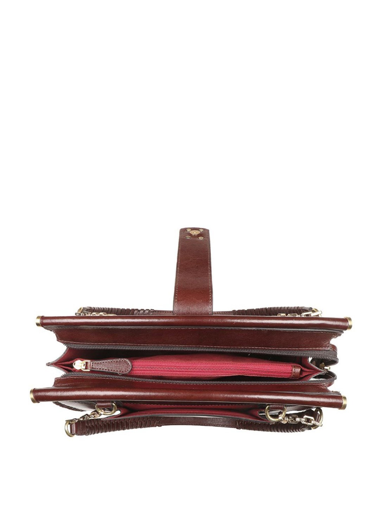 Hidesign EI Flourish 01 Brown Leather Solid Shoulder Handbag