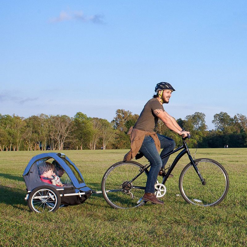 Tow Tuff TTF-2762ACBR Heavy Duty 2-in-1 Aluminum Automotive Cargo Luggage Carrier with Bike Hitch Rack