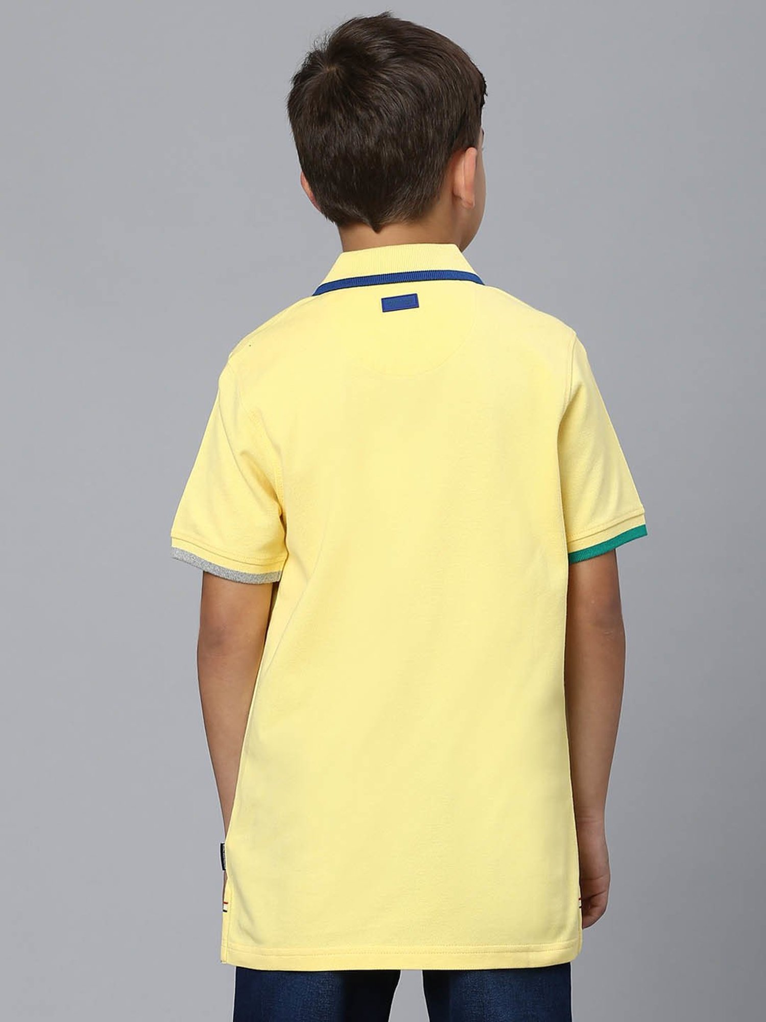 Beverly Hills Polo Club Kids Yellow Solid Polo T-Shirt