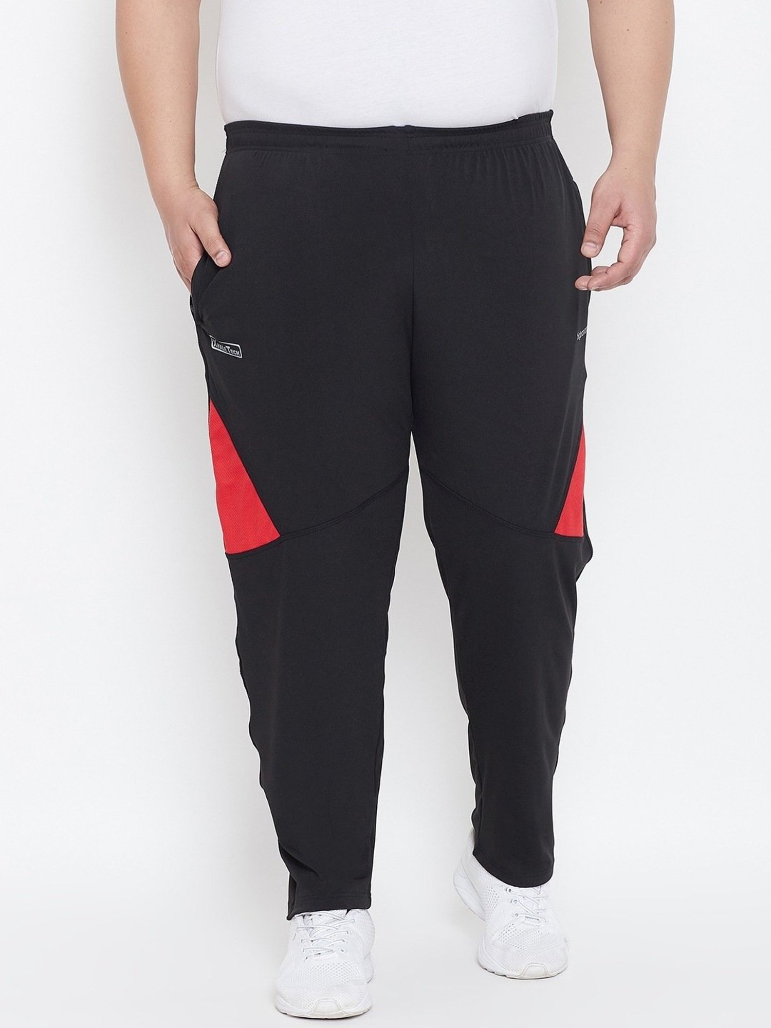 Bigbanana Black Regular Fit Printed Trackpants