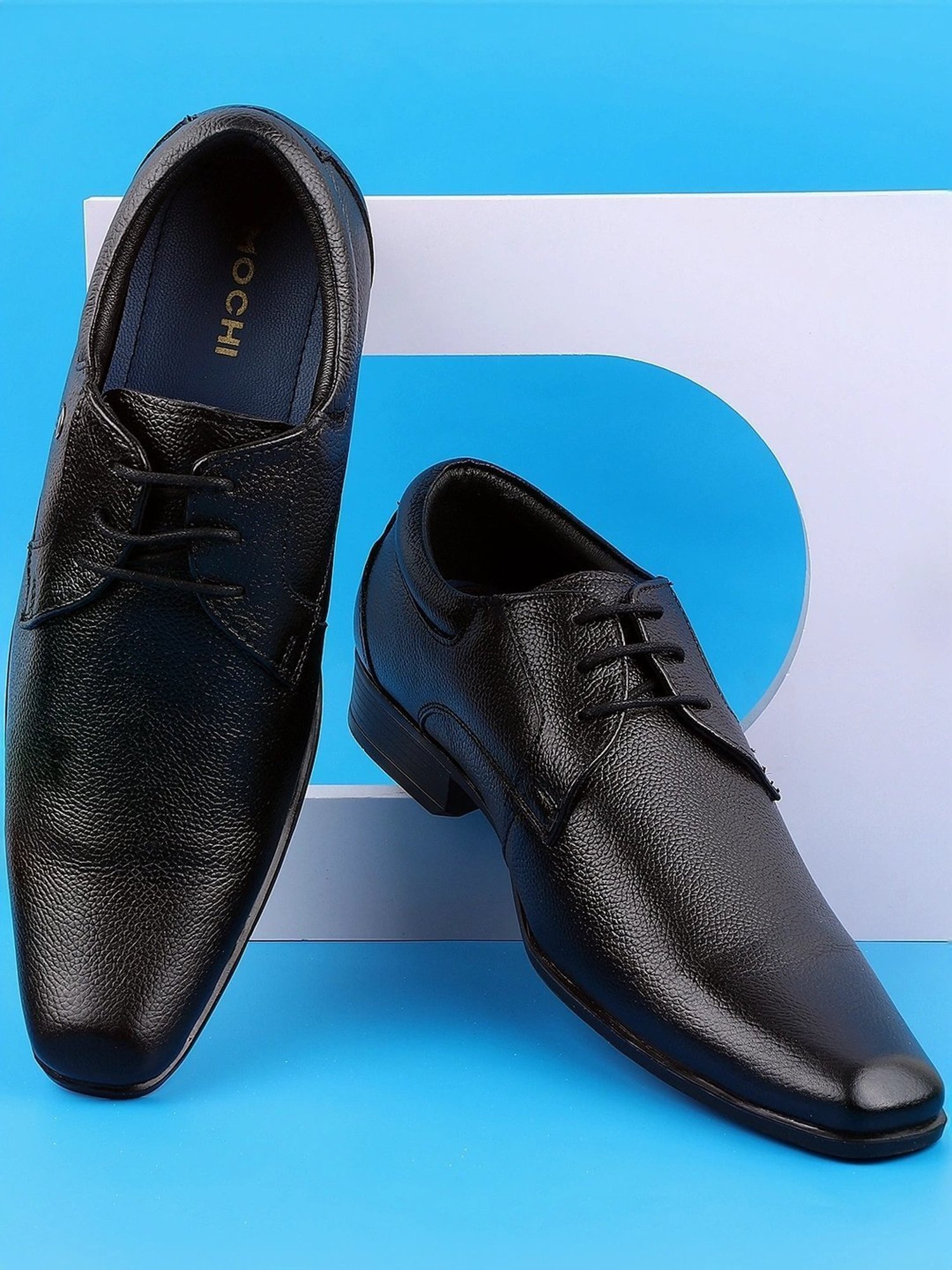 Mochi Men's Black Shoe Lace-up