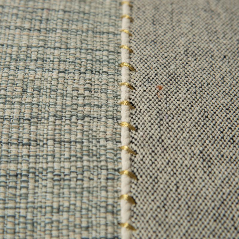 20"x20" Oversize Poly Filled Color Block Square Throw Pillow Light Gray - Donny Osmond Home