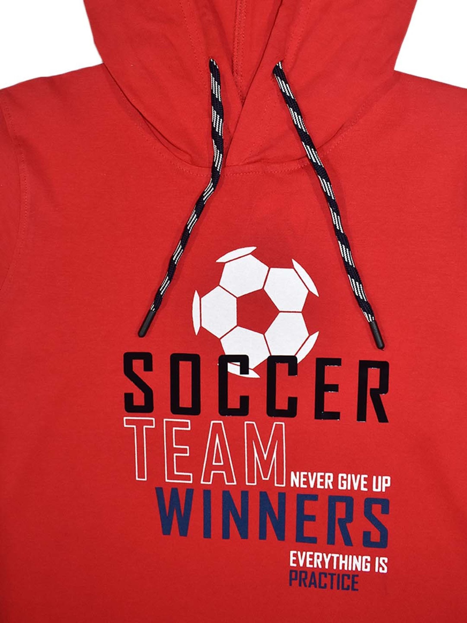 Cavio Kids Red Cotton Printed Full Sleeves T-Shirt