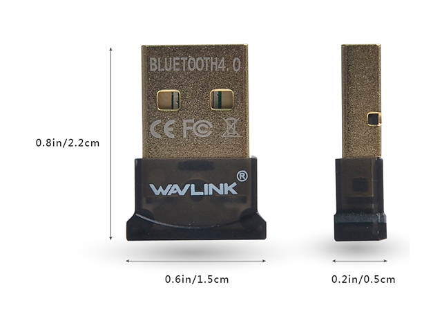 Wavlink Nano Wireless Bluetooth CSR 4.0 Dongle Adapter Bluetooth V4.0 USB Adapter CSR Chip Dongle Stick EDR USB 2.0 Dual-Mode Support Bluetooth Voice data/Music/Printer for laptop/Pad/Headser/BTMpblie