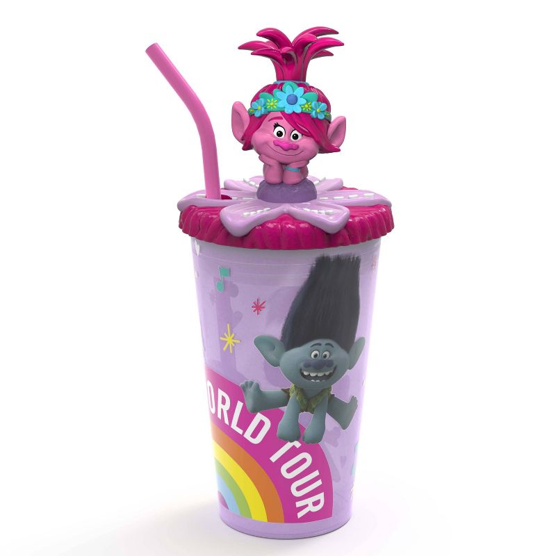 DreamWorks Trolls 2 15oz Plastic Funtastic Tumbler with Lid - Zak Designs
