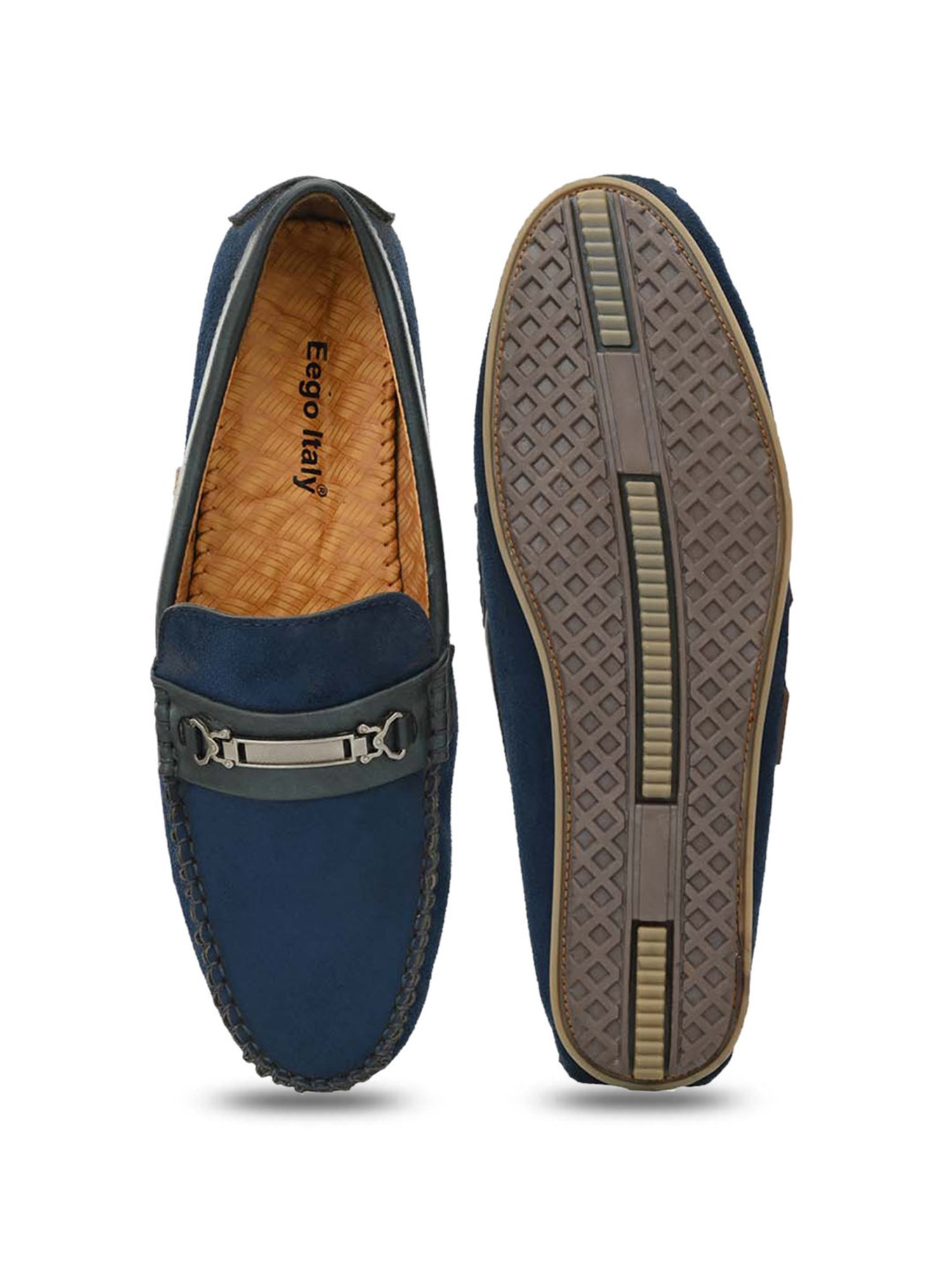 Eego Italy Men's Blue Casual Loafers