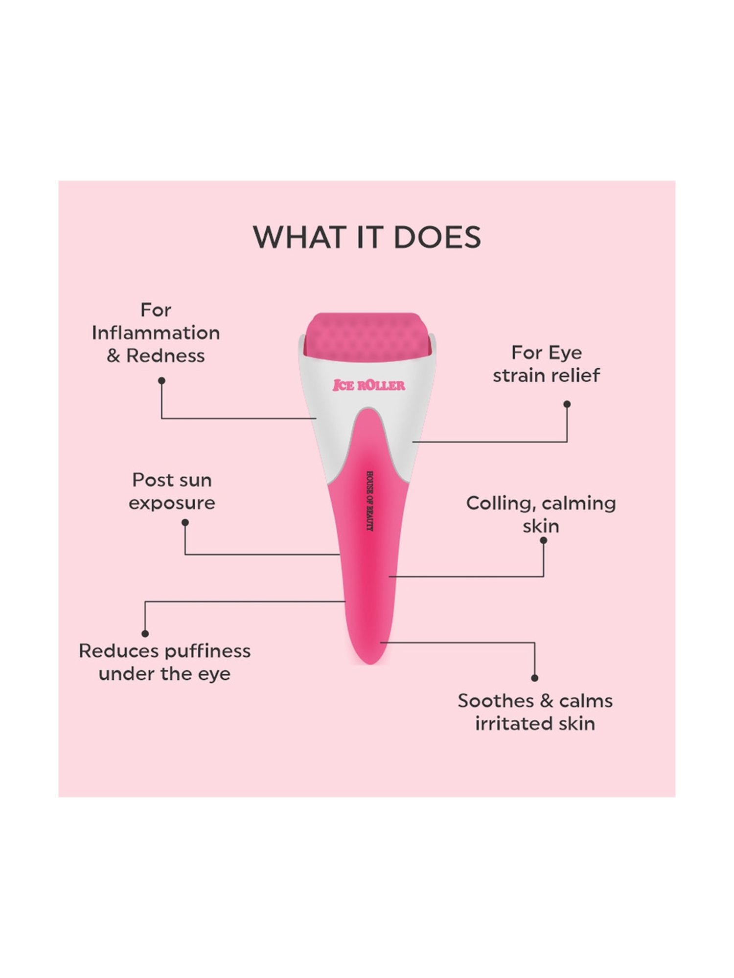 House of Beauty Pink Ice Roller - 187 gm