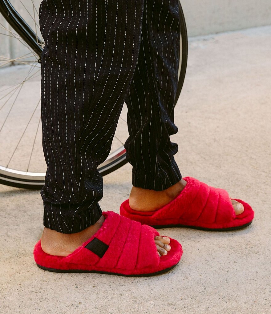 UGG&reg; Men's Scuff Logo Suede Slippers