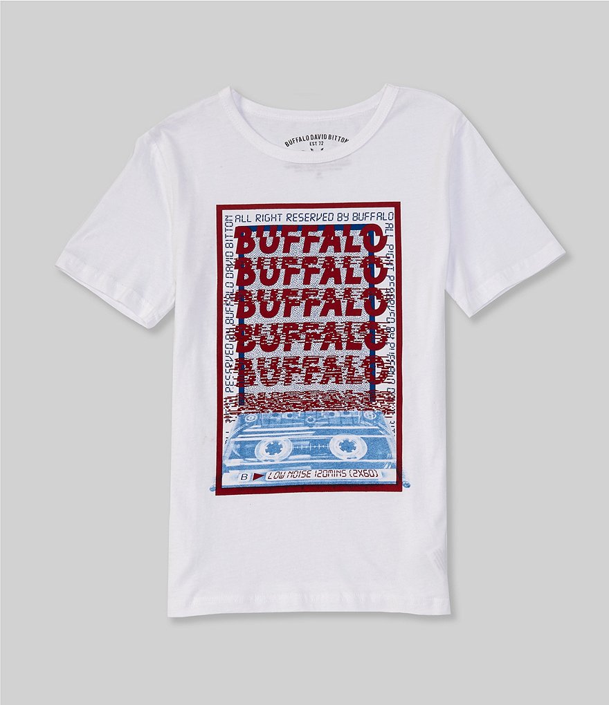 Buffalo David Bitton Big Boys 8-20 Short Sleeve Buffalo Tape Graphic Tee