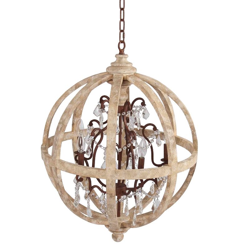 Guinevere Chandelier Ceiling Light Rustic Brown- Thy-Hom