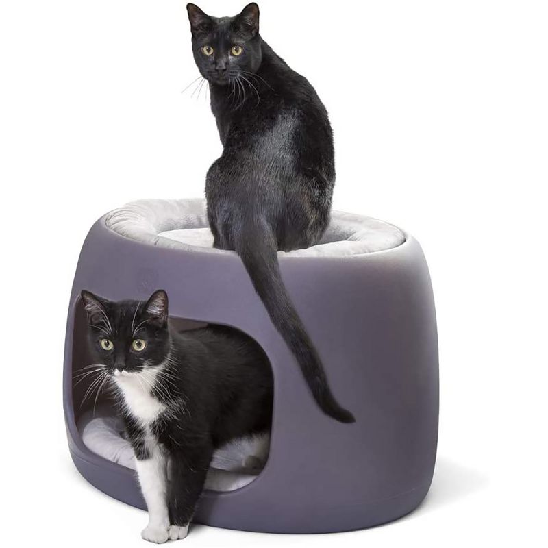 Step2 Furry Friends Bunk Bed Double Level Multi Functional Small Dog and Cat Pet Bed Lounger for Animals Up to 30 Pounds, Gray