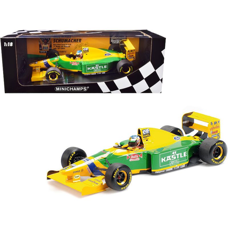 Benetton Ford B193B #5 Michael Schumacher 1st Home Podium German GP Formula One F1 (1993) 1/18 Diecast Model Car by Minichamps