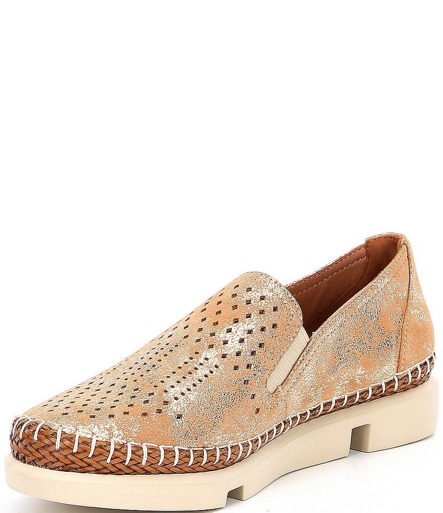 L'Amour Des Pieds Leather Stazzema Metallic Sneakers