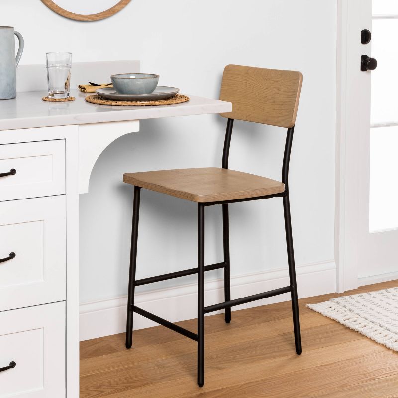 Wood & Steel Counter Stool Black - Hearth & Hand™ with Magnolia