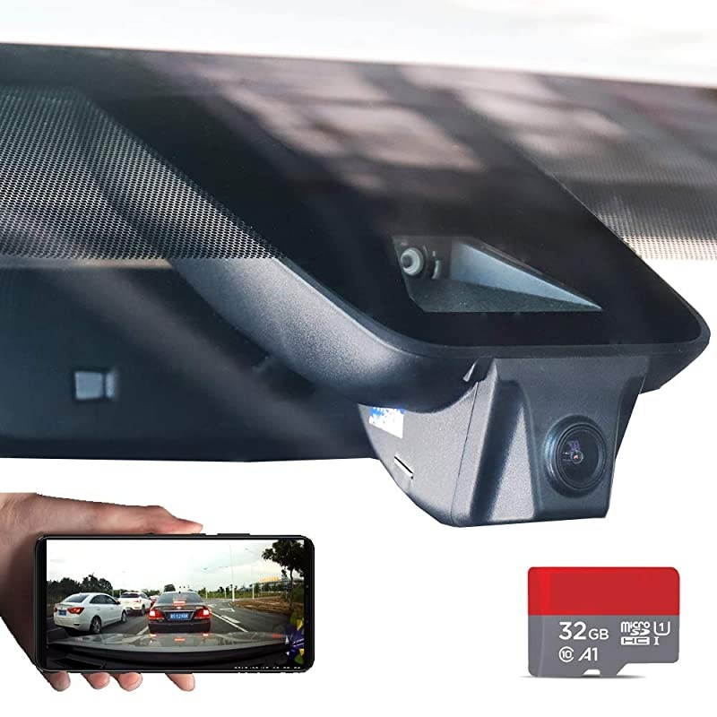 For Car 2018/2019 Toyota HIGHLANDER  Dash Camera Hidden DVR Driving Recorder with Wifi Front lens 1080P FHD Car Accessories G-sensor Parking Monitor Loop Recording Night Vision APP(Android IOS)