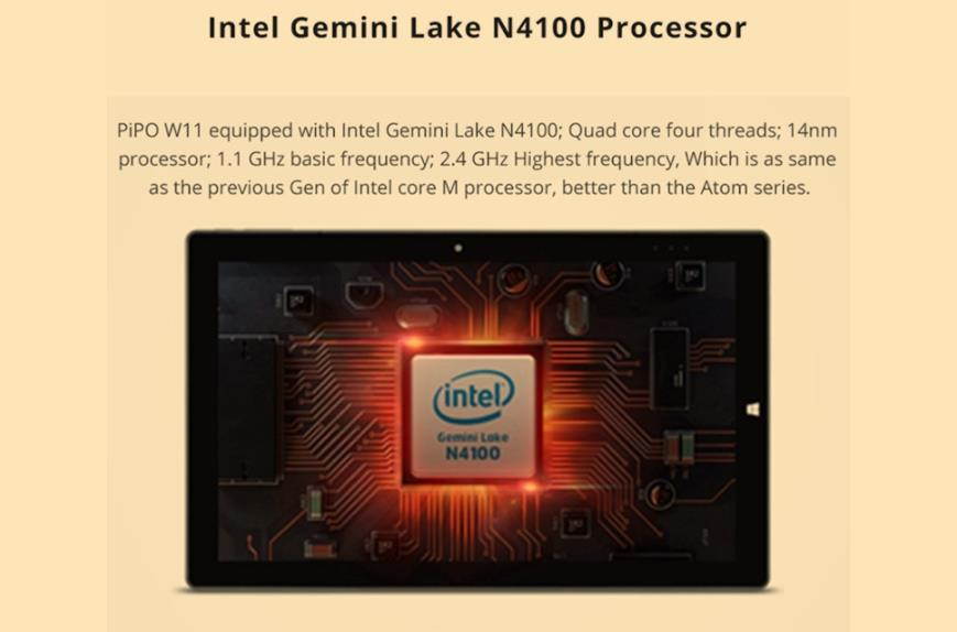 W11 2 in 1 Tablet PC 11.6 inch, 8GB RAM  Windows 10 Intel Gemini Lake N4100 Quad Core with Keyboard & Stylus Pen