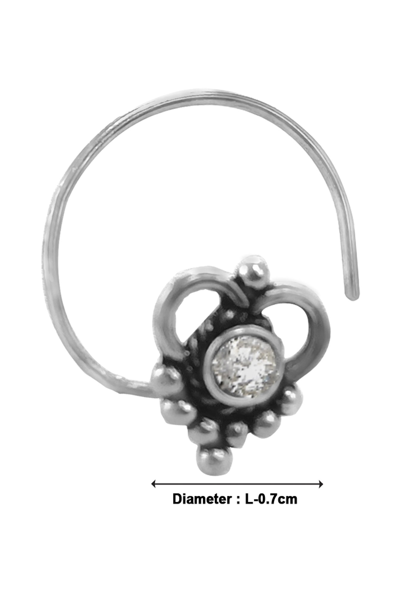 March by FableStreet 92.5 Sterling Silver Classic Nose Ring