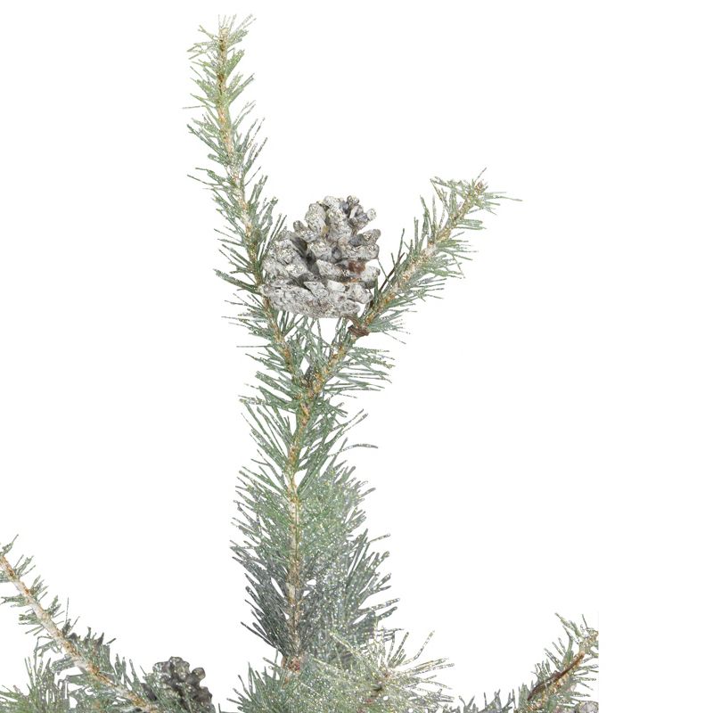 Napa Home & Garden 2' Unlit Artificial Christmas Tree Vintage Glitter Pine with Burlap Base