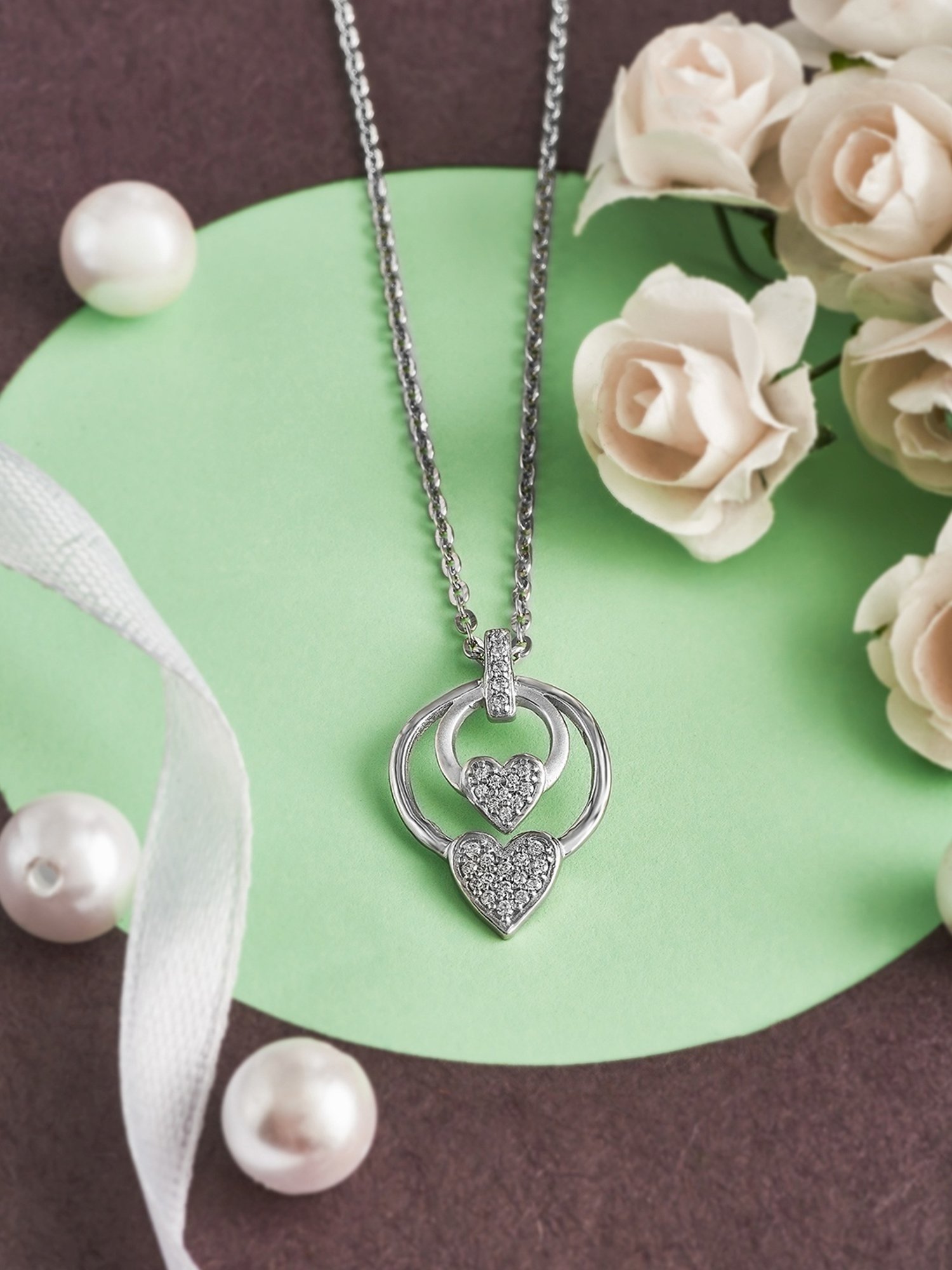 Silberry 92.5 Sterling Silver Love Ringelet Pendant