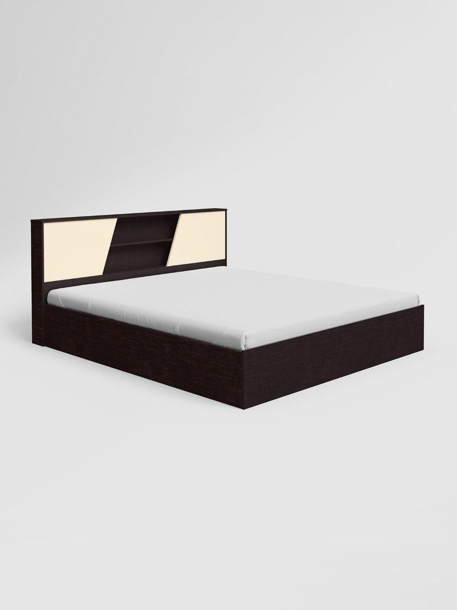 Godrej Interio Hannah Colarain Brown Engineered Wood Queen Box Bed