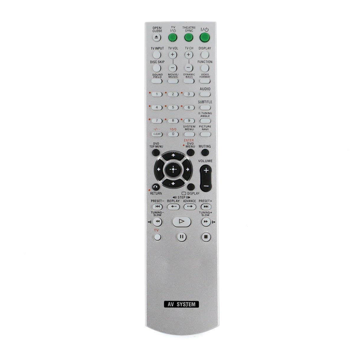 RM-ADU005 Replaced Remote for Sony DVD Home Theater System DAV-DZ630 HCD-DZ630 DAV-HDX265
