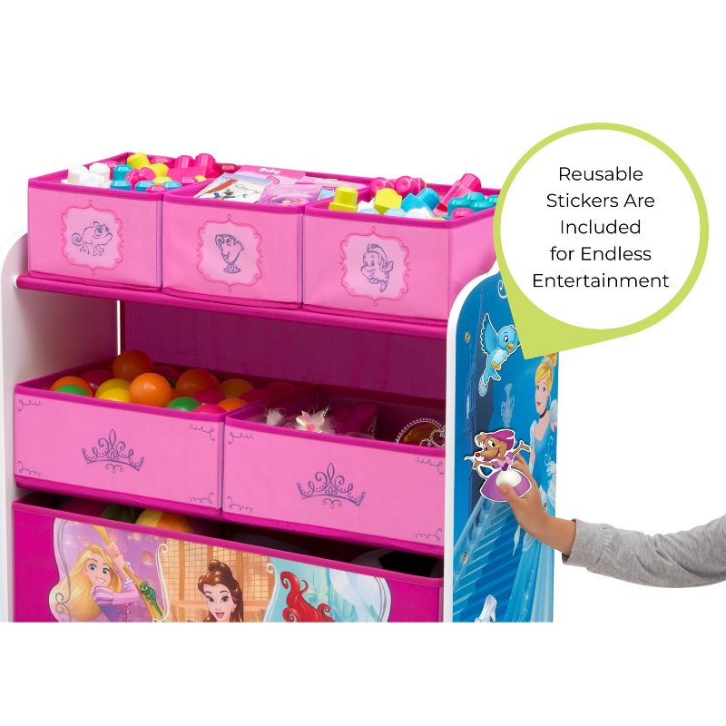 Disney Princess Design and Store 6 Bin Toy Organizer - Delta Children