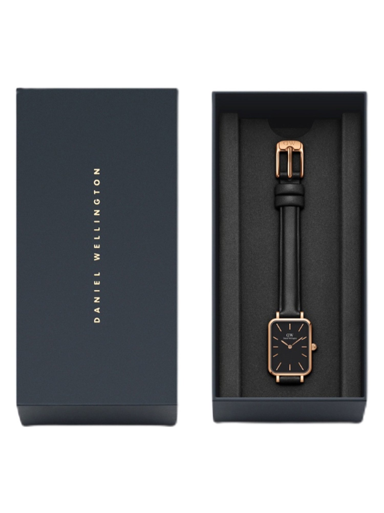 Daniel Wellington Quadro Women Black Rectangle Dial Analog Watch - DW00100435K