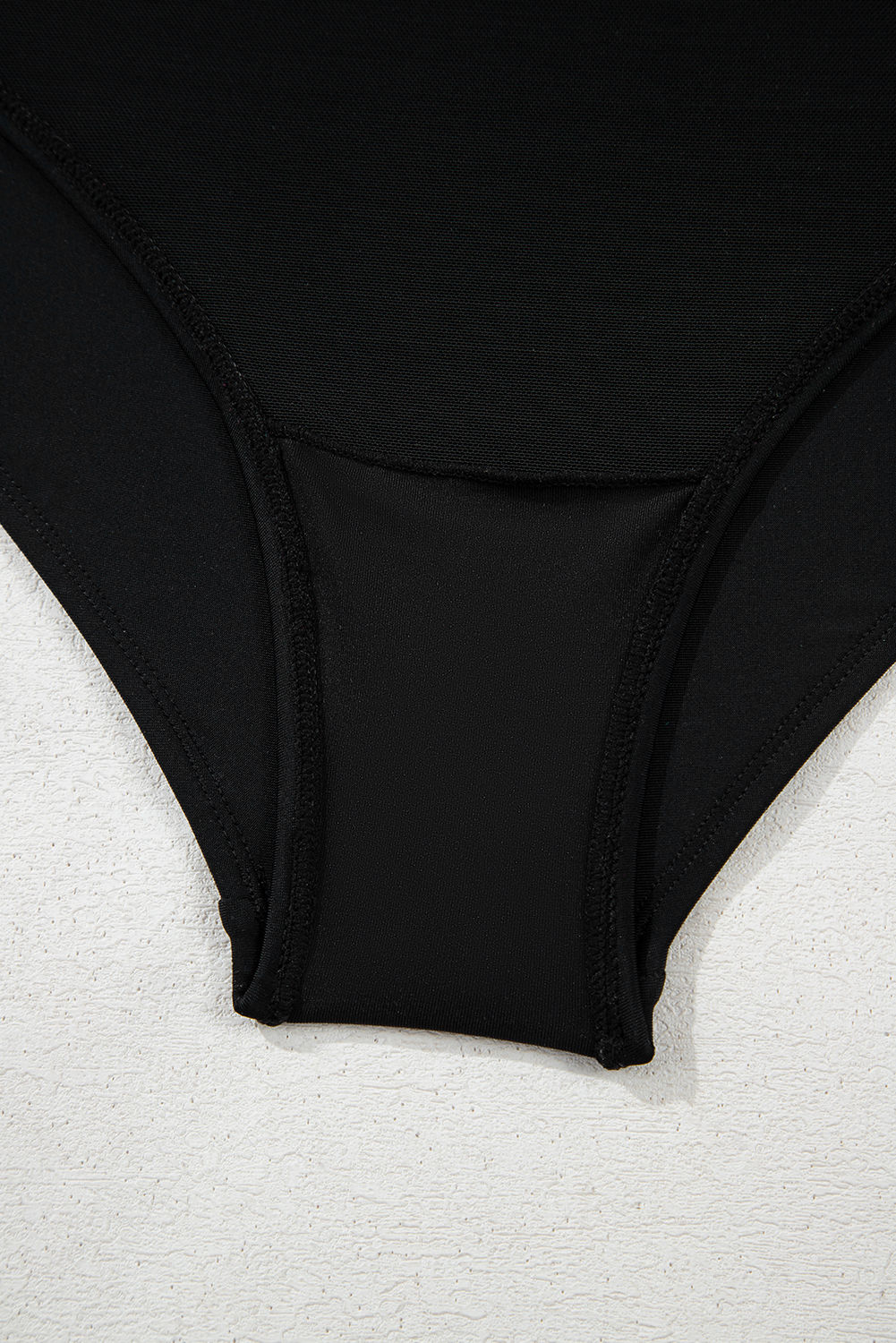 Black Plant Print Zip Front Half Sleeve One Piece Swimsuit