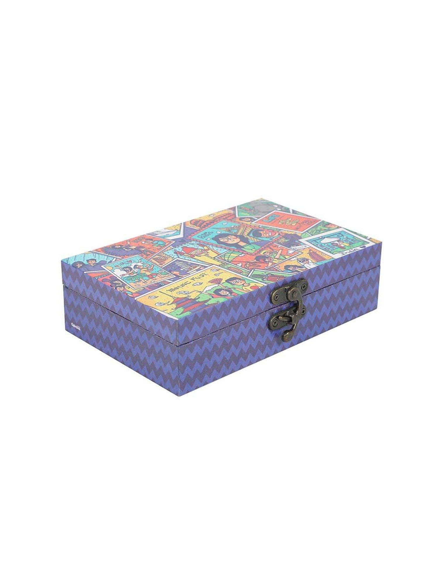 Chumbak Live To Travel Purple Storage Box - Set of 1