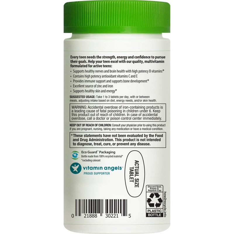 Rainbow Light Active Health Teen Multivitamin / Mineral Dietary Supplement Tablets - 60ct