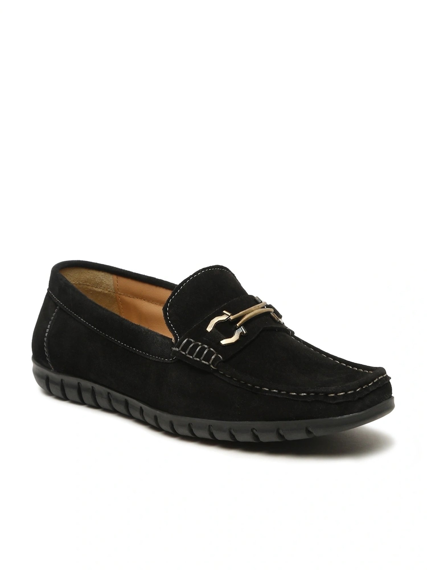Teakwood Leathers Men's Black Casual Loafers
