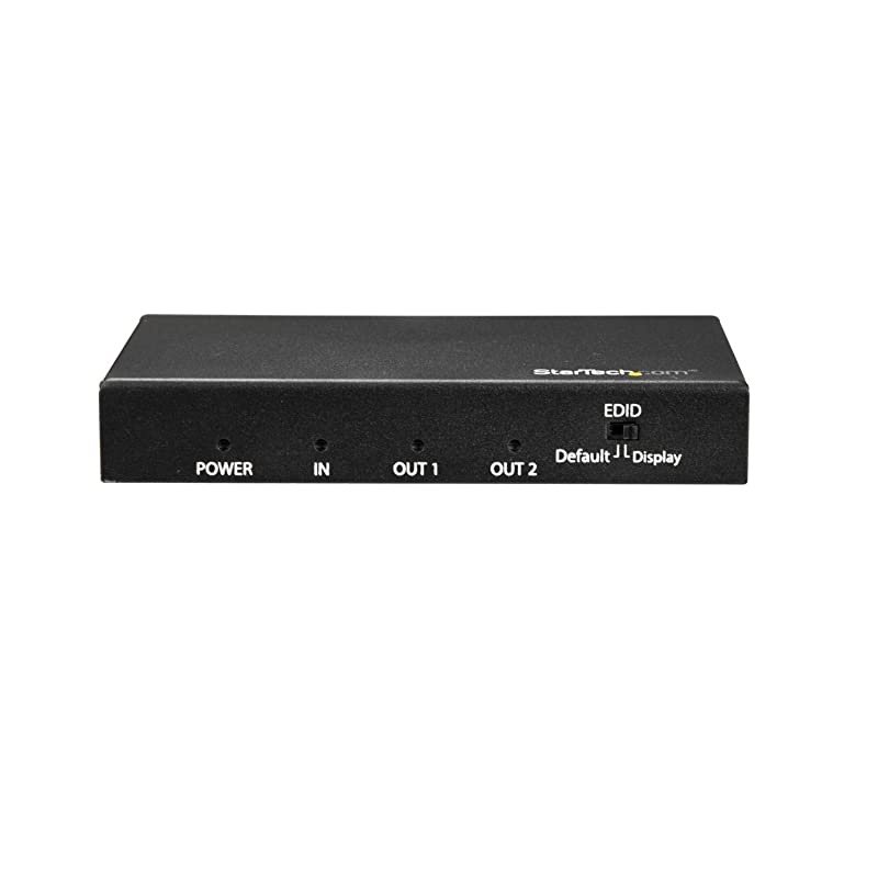 com HDMI Splitter - 2-Port - 4K 60Hz - HDMI Splitter 1 In 2 Out - 2 Way HDMI Splitter - HDMI Port Splitter (ST122HD202), Black