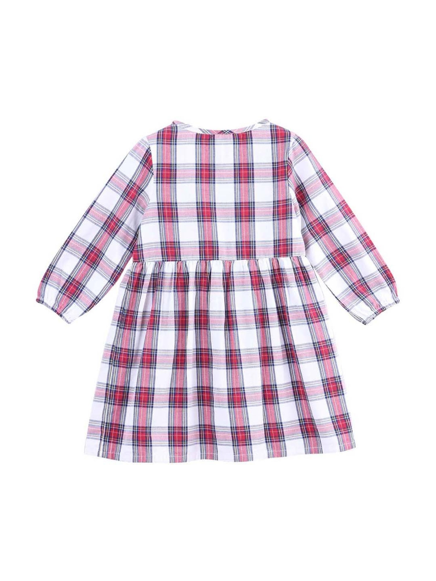 Beebay Kids Multicolor Cotton Plaid Pattern Dress