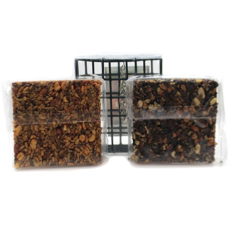 Home & Garden 5.0" Small Cakes + Cage Starter S/3 Bird Pecan Feast Flaming Hot Mr Bird  -  Bird And Wildlife Food