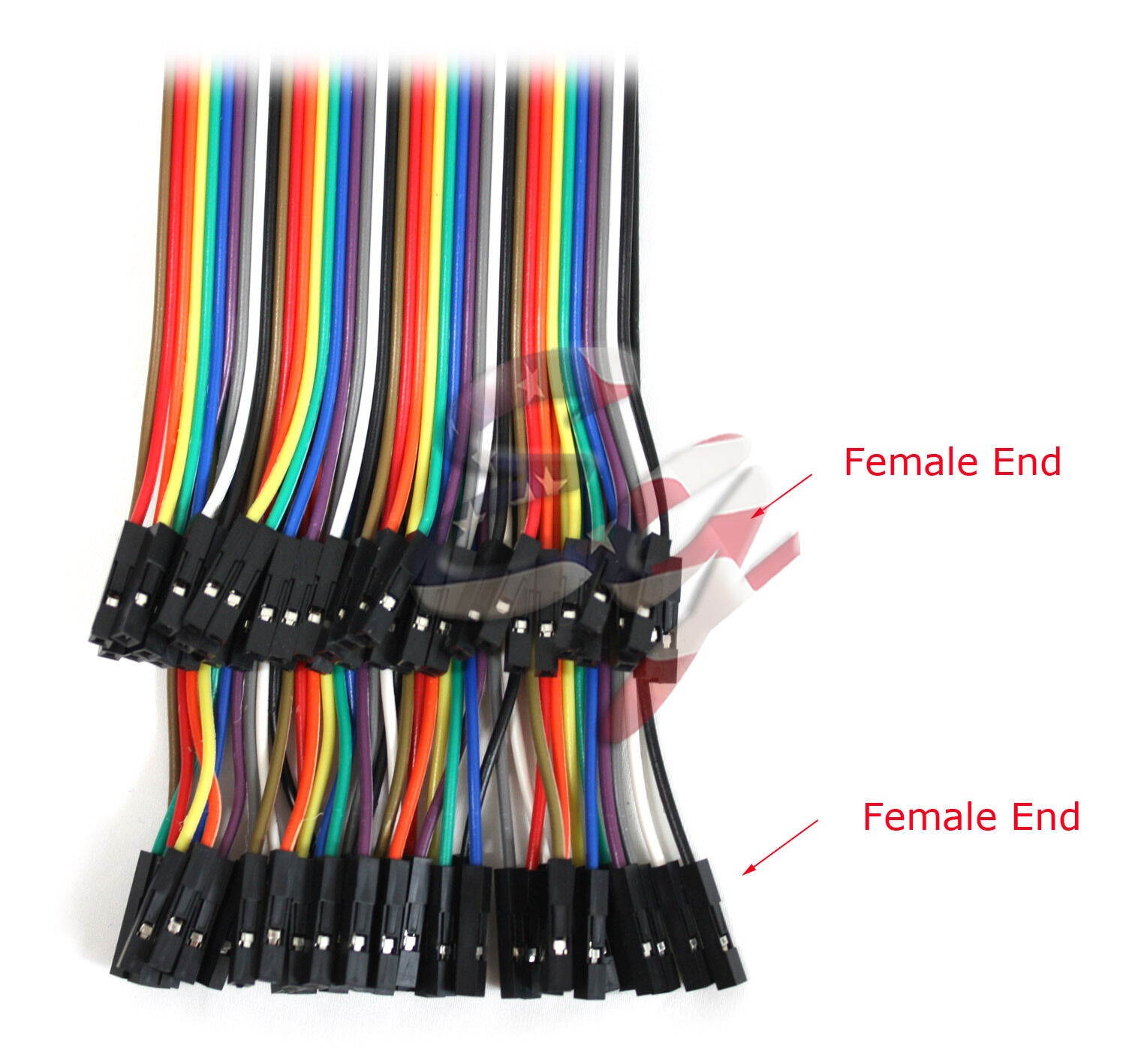 3X 40pcs 30cm 2.5mm Female to Female Dupont Wire Jumper Cable Arduino Breadboard