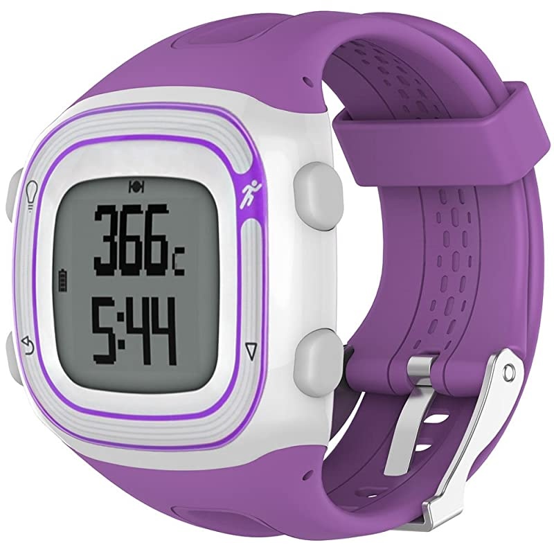 Band for Garmin Forerunner 1015 Soft Silicone Replacement Watch Band Strap for Garmin Forerunner 1015 GPS Watch 3PCS PinkampTealampPurple SDisplay Size 081quotx077quot
